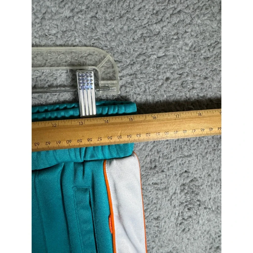 UNKNWN Miami Dolphins Mens Teal Orange Track Pants XL Joggers Side Stripe Zips